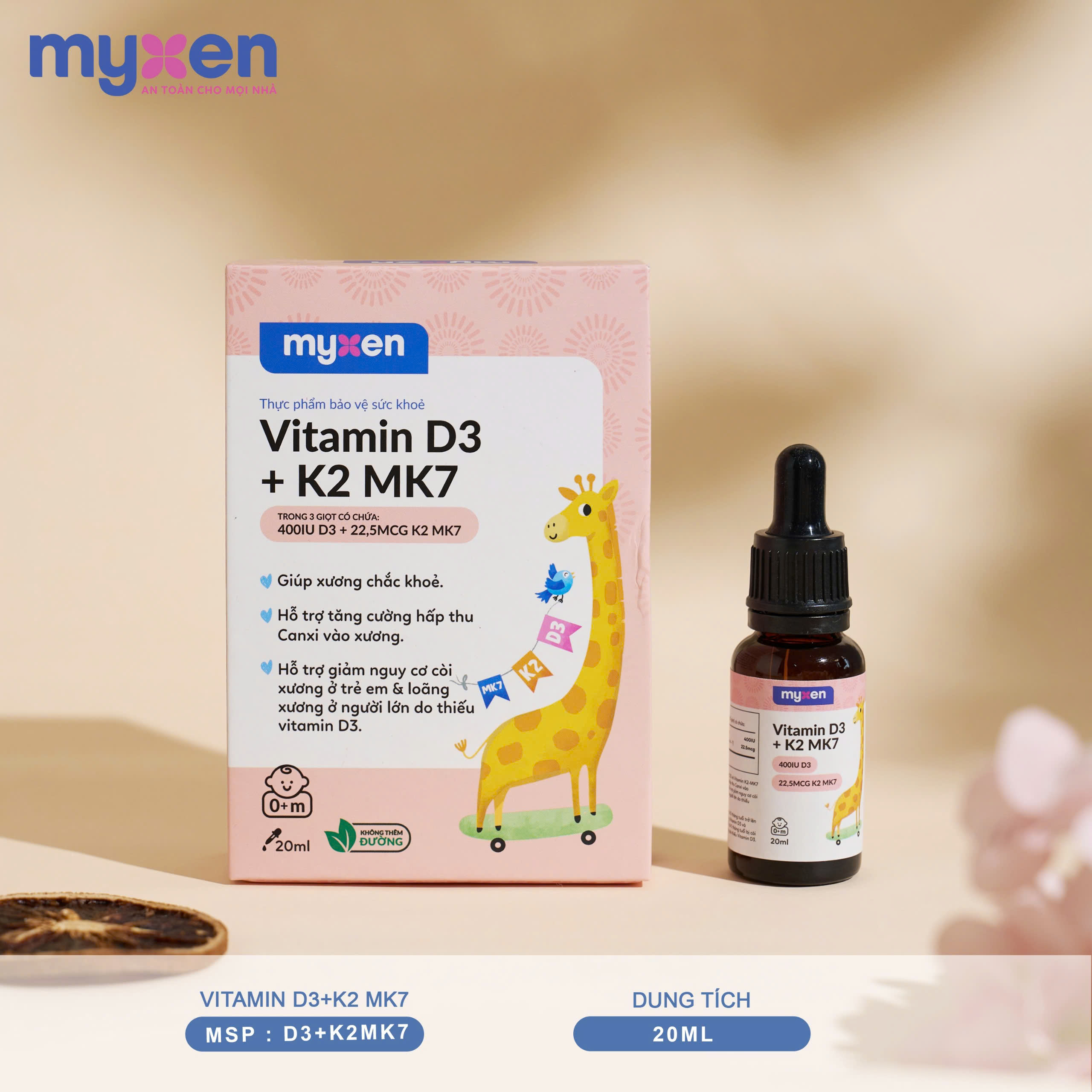 Vitamin D3 + K2 MK7