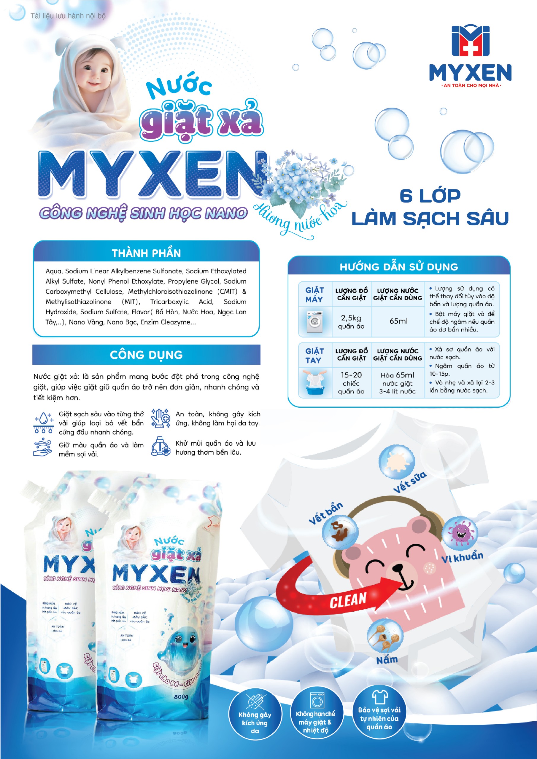 Nước Giặt Xả MYXEN